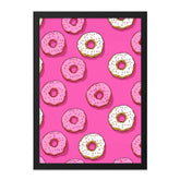 Pink Donut Wall Art, Sweet Treat Print, Foodie Decor, Colorful Kitchen Art, Dessert Lover Gift, Yummy Donut Poster, Fun Wall Hanging - Tawshia